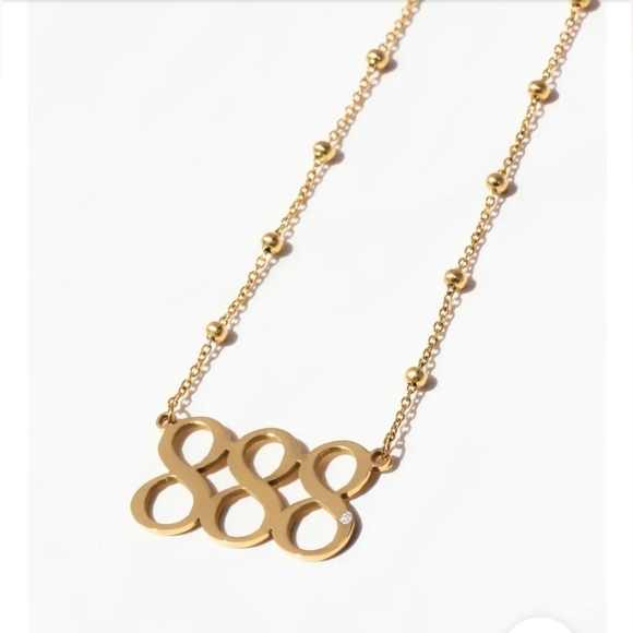 JACKIE MACK, Abundance Necklace, Angel Number 888- NWOT - Picture 2 of 6